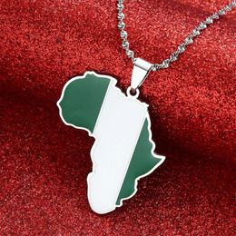 Pendant Necklaces Africa Map & Nigeria Gold Colour Jewellery African Gift