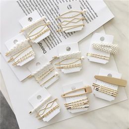 3Pcs Set Pearl Metal Women Hair Clip Bobby Pin Barrette Hairpin Hair Accessories Beauty Styling Tools Drop New Arrival308Z