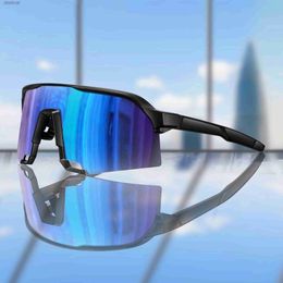 Sunglasses Brand 100 Cycling Sunglasses for Men and Women UV400 Protection 5 colors Big Frame Running Fishing Sports EyewearL231219