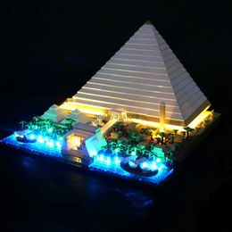 Model Building Kits 2022 NEW IN STOCK RC LED Light Set For The Great Pyramid Of Giza Compatible with 21058 Set Building Blocks Bricks Toys GiftL231216