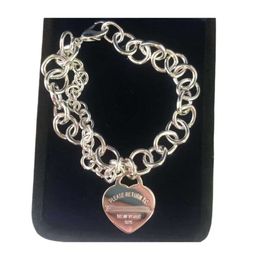 Tiffan Bracelet Designer Women Original Quality Charm Bracelets Sterling Silver Chain Heart Bracelet For Men And Women Heart Bracelet