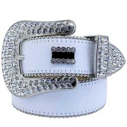 2022 Women Rhinestone Belt Bb Simon Silver Shiny Diamond Fashion Crystal Ladies Waist Belt for Jeans2836