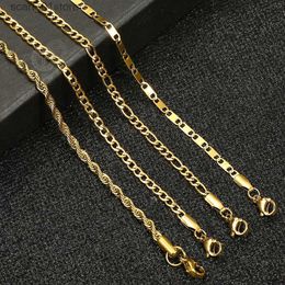 Anklets Minimalist Metal Anklets Women Gold Colour Stainless Steel Figaro Rope Cu Link Leg Chain Basic Chic La Girl Jewellery 10inchL231219