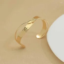 Bangle Bracelet Double Metal Smooth Women Girls Gifts Gold Silver Plating Luxurious Fashion Jewellery Party Gift 2024 Style