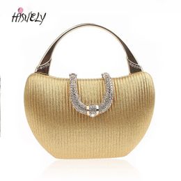 Evening Bags Vintage Bag Diamond Sequined Clutch Hand Bride Gold Wedding Purse Female Handbag WY214 231219