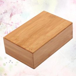 Yoga Blocks 1PC Natural Bamboo Brick Practise Auxiliary Tool Wooden For Home Fitness