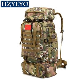 Bags HZYEYO Outdoor Tactical Military Backpack 70L Climbing Bags Water Resistant Travel Hiking Trekking Camping Backpack ,B093