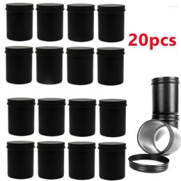 Storage Bottles 200ml Round Matte Black Metal Candle Jars Empty Containers Vessels Tin For Wax Melt Making Kit DIY330n