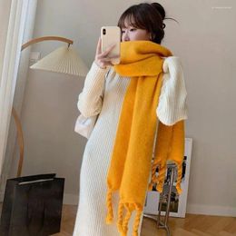 Scarves Women Scarf Cozy Winter Stylish Twisted Tassel Design Thick Warm Neck Protection Windproof Long Lady Shawl Twist
