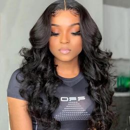 Body Wave Human Hair Wigs for Black Women 150% Density Grade 9A Brazilian Virgin Hair Body Wave 4x4 Lace Closure Wigs Pre Plucked with Baby Hair Natural Colour (20Inch)