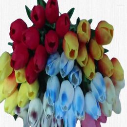 Decorative Flowers Exquisite Mini Spring Tulip Artificial Flower For Wedding Party And Home - A Must-Have Item To Add Elegance Char