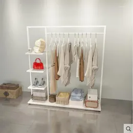 Hangers Iron Art Clothing Store Display Rack Coat Hanger Floor Bedroom European Style Simple Bag Clothes