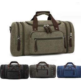 Duffel Bags Canvas Travel Men Handbag Large Capacity Vintage Style Women Outdoor Trip Camping Bag