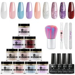 Nail Glitter Mtssii Dipping Powder Set Nail Glitter Dipping System Nail Kit For Manicure Natural Dry Without Lamp Cure Nail Art Decoration 231218