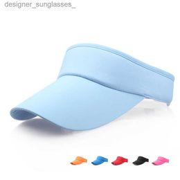 Visors Hot Sale Men Women Summer Solid Visor Sun Plain Hat Casual Ajustable Empty top Unisex Sunscreen C Cool casquette Lowest PriceL231219