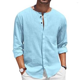 Men's Dress Shirts Fashion High Quality Top Shirt Blouse Button Casual Long Sleeve Male Polyester Regular Solid Colour For Men