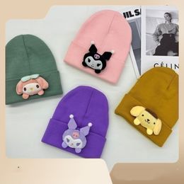Anime Beanie Cute Kawaii Beanie Knit Hats, designer Funny plush Hat Winter cartoon dog Skiing Slouchy Warm Cap for girl 9color