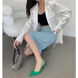 And Summer Sandals 2024 Spring Shallow Mouth Baotou Slender Heel High Heels Womens Versatile Pointed Tip Single Shoe 42262 S 28890 sSRGBabcSRGBaa530