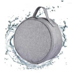 Storage Bags Portable Fan Bag Waterproof Shockproof Round Cosmetic With Handle Durable And For All Types