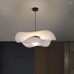 Pendant Lamps Modern Ins Cloth Lights Creative Lotus Leaf Silk For Living Room Home Decor E27 Loft Dining Hanging Lighting