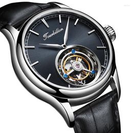 Wristwatches AESOP Men's Real Tourbillon Mechanical Watch For Men Watches Mens Clock Skeleton 2023 Luxury Movement Drop