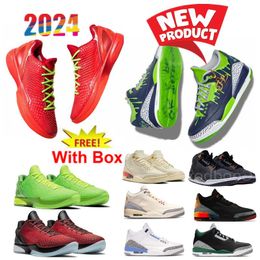 6 Protro Reverse Grinch 3 Doernbecher Hugo Basketball Shoes J Balvin Fear muslin Off Noir With Box 2024 New Men Shoe Racer Blue