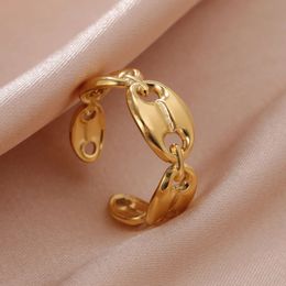 Band Rings Cazador Trendy Pig Nostril for Women Stainless Steel Jewellery Nose 2023 Party Wedding Birthday Gift Wholesale 231219