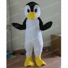 Newest Penguin Mascot Costume Top quality Carnival Unisex Outfit Christmas Birthday Outdoor Festival Dress Up Promotional Props Holiday Party Dress