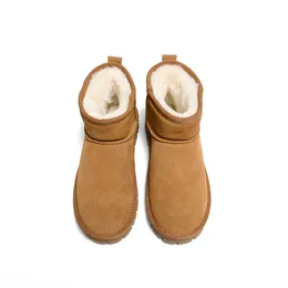 Unisex Slippers Platform Winter Booties Snow Boot Ankle Short Fur Chesut Outdoor Comfort Women shoes Warm Cozy