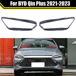 Car Front Headlight Cover for BYD Qin Plus 2021 2022 2023 Transparent Headlamp Masks Lampshade Glass Lens Shell Light Caps