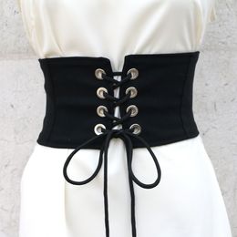 Elastic Waistband Chiffon Bow Waist Seal Versatile Lady Dress Accessories Girdle Waist Belts Fashion Women Cummerbund