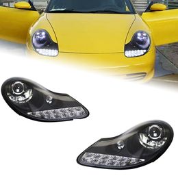 Full LED Head Lights For Porsche boxster 986 Headlights 1997-2002 Upgrade DRL Dynamic Signal Lamp Headlight Assembly