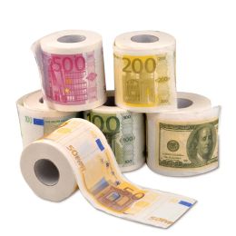 Floral Money Prints Toilet Paper Roll Tissue Hanging Type ZZ