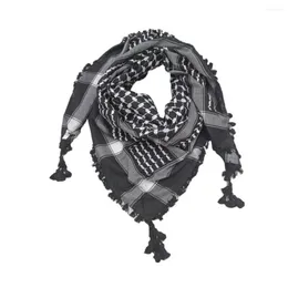 Scarves Palestinian Folk Shawls Wraps Arabic Square Scarf With Tassel Shemagh Arab Keffiyeh Tactical Military Head Neck Face Wrap