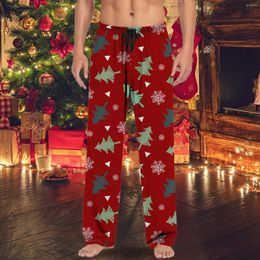 Men's Pants Santa Claus Christmas Tree Graphic Festival Navidad Reindeer Bottoms Lounge Home-wear Leisure Trousers Sudaderas