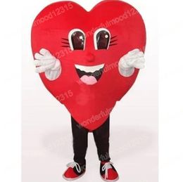 2024 Performance heart Mascot Costumes Cartoon Carnival Hallowen Performance Unisex Fancy Games Outfit Outdoor Advertising Outfit Suit