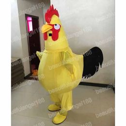 Halloween Yellow Rooster Mascot Costumes High Quality Cartoon Theme Character Carnival Adults Size Outfit Christmas Party Outfit Suit For Men Women