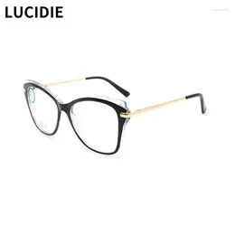 Sunglasses Frames LUCIDIE TR90 Cat Eye Glasses Frame Women Myopia Female Glass Prescription Eyeglasses 2023 Korean Optical Eyewear