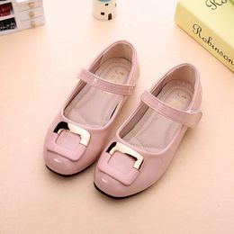 Flat Shoes Girls Shoes Spring Autumn Shallow Japanned Leather Kids Flats Loafers Shoes For Girl Pinks Princess Single Shoes Chaussure Fille 231219