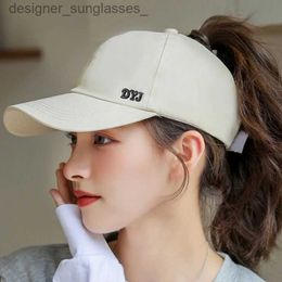 Visors Summer Women's Sun Hat Outdoor Sports Running Snback Baseball Hats Messy High Ponytail Bun Cs Female Casual Visors Beach CL231219