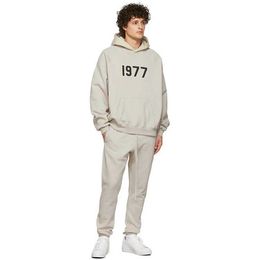 Autumn Men's Fog Hooded Sweatshirts Jumpers Mens Clothing Letter Print Long Sleeve Pullover Man Women Casual Cotton Sportswear 1977 LooseZFH6 ZFH6