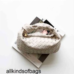 venetassbottegass Woven Handbag Handbags Women Designer Jodie Cloud Women's Fold Small Summer White Knot Mini Cowhide Leather Handbag cy