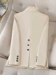 Women's Suits Spring And Autumn Blazer 2024 Elegant Temperament Long Sleeve Slim Back Split Career Fashion Office Jacket