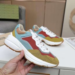 Daddy Designer Trainers Sneakers Rhyton Women Casual Runner Shoes Brand Multicolor Vintage Sneaker Platform Shoe Men EDUJ