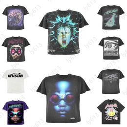 Hellstar Cotton Tshirt Mens Designer T Shirt Graphic Tee Tops Europe And The United States Tide Brand Pattern Printing Loose Short-sleeved Blouse Hip Hop Tshirts