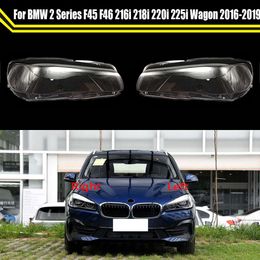 for 2 Series F45 F46 216i 218i 220i 225i Waggon 2016~2019 Car Headlight Lens Cover Headlamp Lampshade Glass Lamp Shell Caps