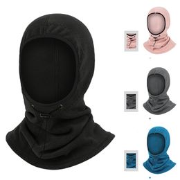 Adult Sport Hat Outdoor Sports Windproof Head Cover Winter Fleeced Keep Head And Neck Warm Ski Mask For Male Female Pink Black Grey Blue