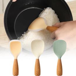 Spoons Silicone Rice Spoon Non-Stick Grade Standing Feature High Temperature Resistant Durable Cooking Tool