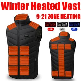 Men's Vests Heated Vest USB Intelligent Dual Control Switch 9111521 Zone Hunting Winter Men''s Warm y231218
