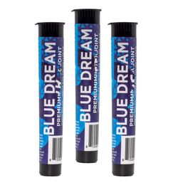 Empty 116mm Premium Blue Dream Del 8 Infused Pre Roll Joint Plastic Tubes Child Proof CONNECTED LABELS OEM private Sticker labels Logo